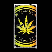 Coque Nokia Lumia 520 Grunge stamp with marijuana leaf