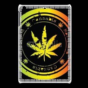 Coque iPadMini Grunge stamp with marijuana leaf