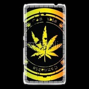 Coque Nokia Lumia 1320 Grunge stamp with marijuana leaf