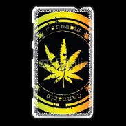 Coque Nokia Lumia 625 Grunge stamp with marijuana leaf
