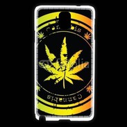 Coque Samsung Galaxy Note 3 Grunge stamp with marijuana leaf