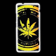 Coque HTC One Max Grunge stamp with marijuana leaf