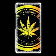 Coque Huawei Ascend Mate Grunge stamp with marijuana leaf