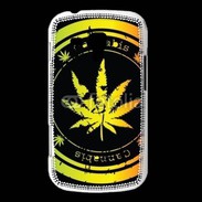 Coque Samsung Galaxy Trend Grunge stamp with marijuana leaf