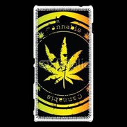 Coque Sony Xperia M2 Grunge stamp with marijuana leaf