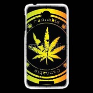 Coque HTC Desire 510 Grunge stamp with marijuana leaf
