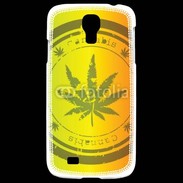 Coque Samsung Galaxy S4 Marijuana stamp on rastafarian background
