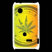 Coque Sony Xperia Typo Marijuana stamp on rastafarian background