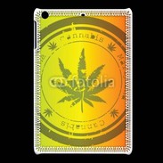 Coque iPadMini Marijuana stamp on rastafarian background