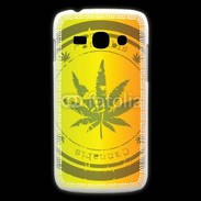 Coque Samsung Galaxy Ace3 Marijuana stamp on rastafarian background