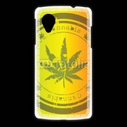 Coque LG Nexus 5 Marijuana stamp on rastafarian background