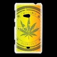 Coque Nokia Lumia 625 Marijuana stamp on rastafarian background