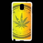 Coque Samsung Galaxy Note 3 Marijuana stamp on rastafarian background