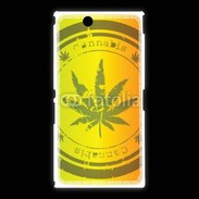 Coque Sony Xpéria Z Ultra Marijuana stamp on rastafarian background