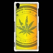 Coque Sony Xperia Z3 Marijuana stamp on rastafarian background