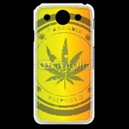 Coque LG G Pro Marijuana stamp on rastafarian background