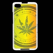 Coque Blackberry Z30 Marijuana stamp on rastafarian background