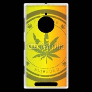 Coque Nokia Lumia 830 Marijuana stamp on rastafarian background