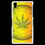 Coque Sony Xperia Z2 Marijuana stamp on rastafarian background