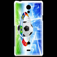 Coque Sony Xperia T Soccer ball, national team flags