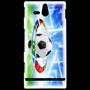 Coque Sony Xperia U Soccer ball, national team flags