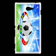 Coque Sony Xperia M2 Soccer ball, national team flags