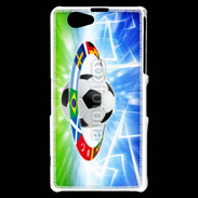 Coque Sony Xperia Z1 Compact Soccer ball, national team flags