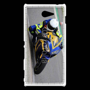 Coque Sony Xperia M2 Moto sur circuit 600