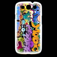 Coque Samsung Galaxy S3 Graffiti seamless background. Hip-hop art