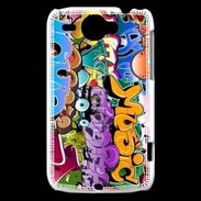 Coque HTC Wildfire G8 Graffiti seamless background. Hip-hop art