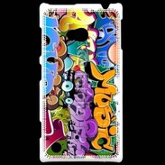 Coque Nokia Lumia 720 Graffiti seamless background. Hip-hop art