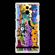 Coque Sony Xperia P Graffiti seamless background. Hip-hop art