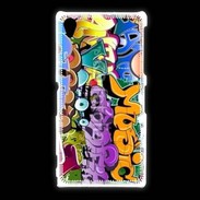 Coque Sony Xpéria Z1 Graffiti seamless background. Hip-hop art