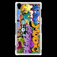 Coque Sony Xperia Z3 Graffiti seamless background. Hip-hop art