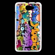 Coque HTC Desire 516 Graffiti seamless background. Hip-hop art