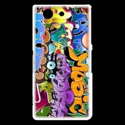 Coque Sony Xperia Z3 Compact Graffiti seamless background. Hip-hop art