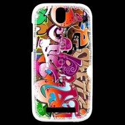 Coque HTC One SV graffiti seamless background 500