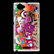 Coque Sony Xperia L graffiti seamless background 500