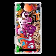 Coque Sony Xperia T2 Ultra graffiti seamless background 500