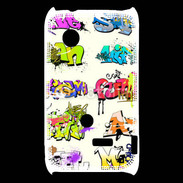 Coque Sony Xperia Typo Graffiti wall vector urban art