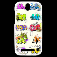 Coque HTC One SV Graffiti wall vector urban art