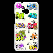 Coque HTC One Graffiti wall vector urban art