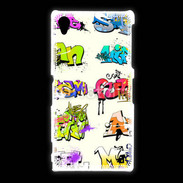 Coque Sony Xpéria Z1 Graffiti wall vector urban art