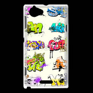 Coque Sony Xperia L Graffiti wall vector urban art