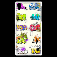 Coque Sony Xperia Z2 Graffiti wall vector urban art