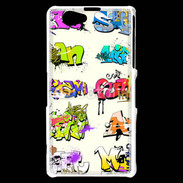 Coque Sony Xperia Z1 Compact Graffiti wall vector urban art