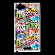 Coque Sony Xperia L Graffiti seamless background. Urban art