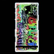 Coque Sony Xperia P graffiti wall vector seamless background