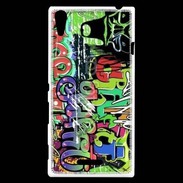 Coque Sony Xperia T3 graffiti wall vector seamless background