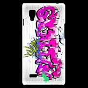 Coque LG Optimus L9 Graffiti wall background, urban art 1000